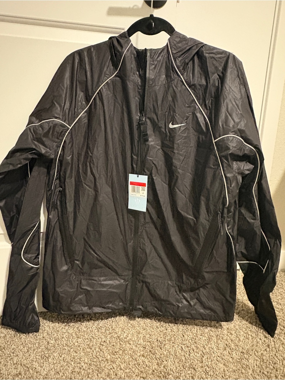 Nike Men's Black Lightweight Hooded Windbreaker Jacket x Nocta